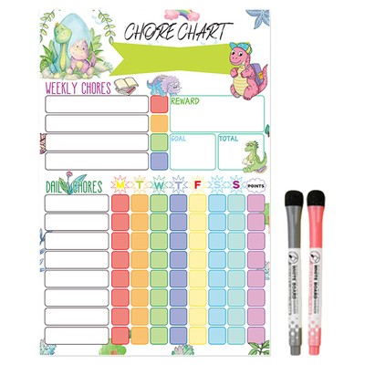 Magnetic Chore Chart Weekly Visual Schedule for Kids Dry Erase Behavior Charts