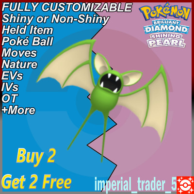 Pokemon Brilliant Diamond & Shining Pearl   Shiny Zubat   6IV Customizable