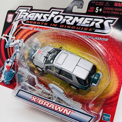 Transformers Robots in Disguise X-BRAWN (SILVER) Autobot Hasbro Vintage 2001 NEW