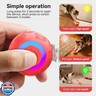hipibbo Interactive Cat Toys Ball for Indoor Cats,Automatic Kitten Toys for Bored Indoor Adult Cats,Motion Activated,USB Rechargeable(red)