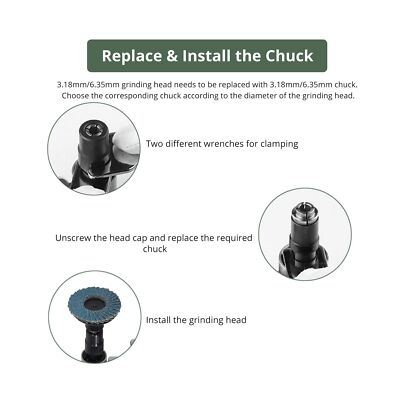 EYPINS Air ‎Right Angle Die Grinder 1/4" 90 Degree Heavy Duty 20,000 RPM Comp...