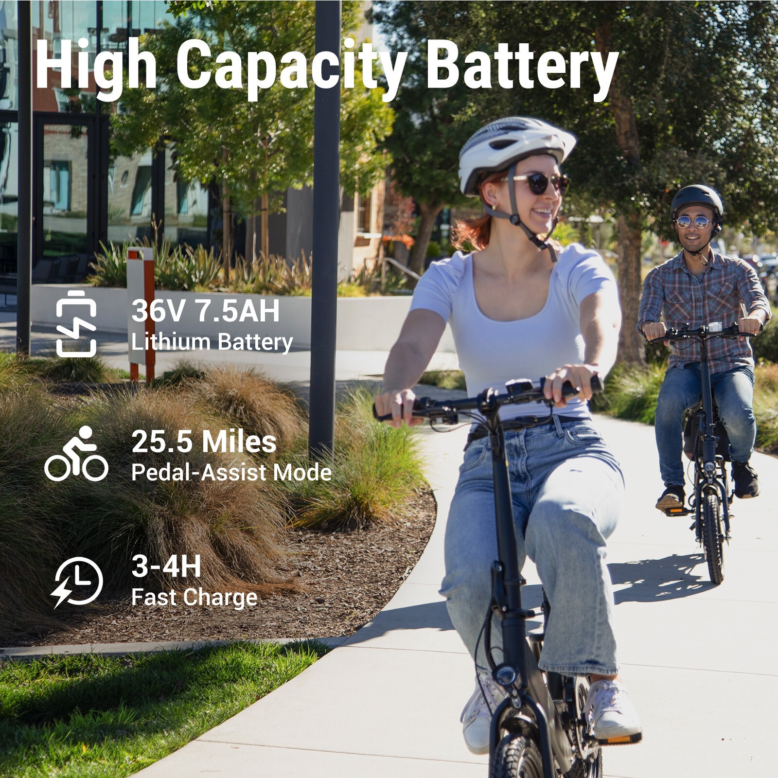 DYU 14" Folding Electric Bike for Adults Teens, 350W 36V/7.5AH, Commuter City🔥