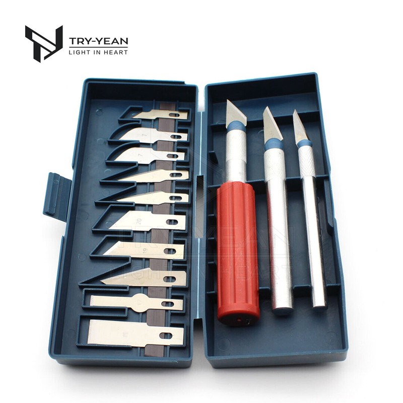 Hobby Knife Precision Razor Blade Exacto Cutting Tool Arts Craft Kit Set