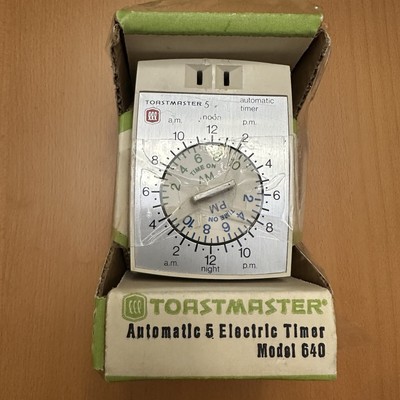 Vtg Toastmaster Automatic Electric Timer 24-Hour Lights & Appliance Model 640