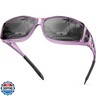 Each Cool Polarized Sunglasses Fit Over Glasses for Men Women – UV400 TAC Lenses, Anti-Glare, HD Clarity for Outdoor Activities and Sports and Driving (Transparent Purple Frame Grey Lens)