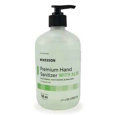 McKesson Premium Hand Sanitizer with Aloe 18 oz. Pump Bottle 1 Ct