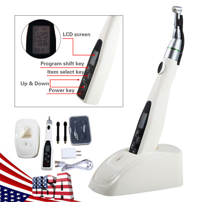 Dental Wireless LED 16:1 Reduction Contra Angle Mini Endo Motor 360° Automatic
