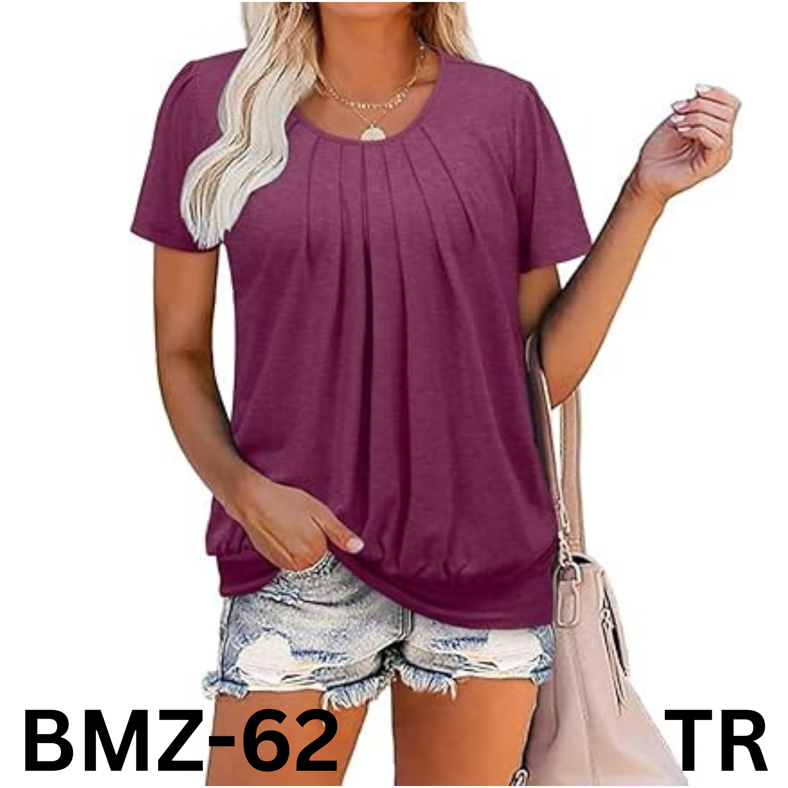 ZOLUCKY Womens Scoop Neck Short Sleeve Tops Casual Cute Solid Color T-Shirts, XL