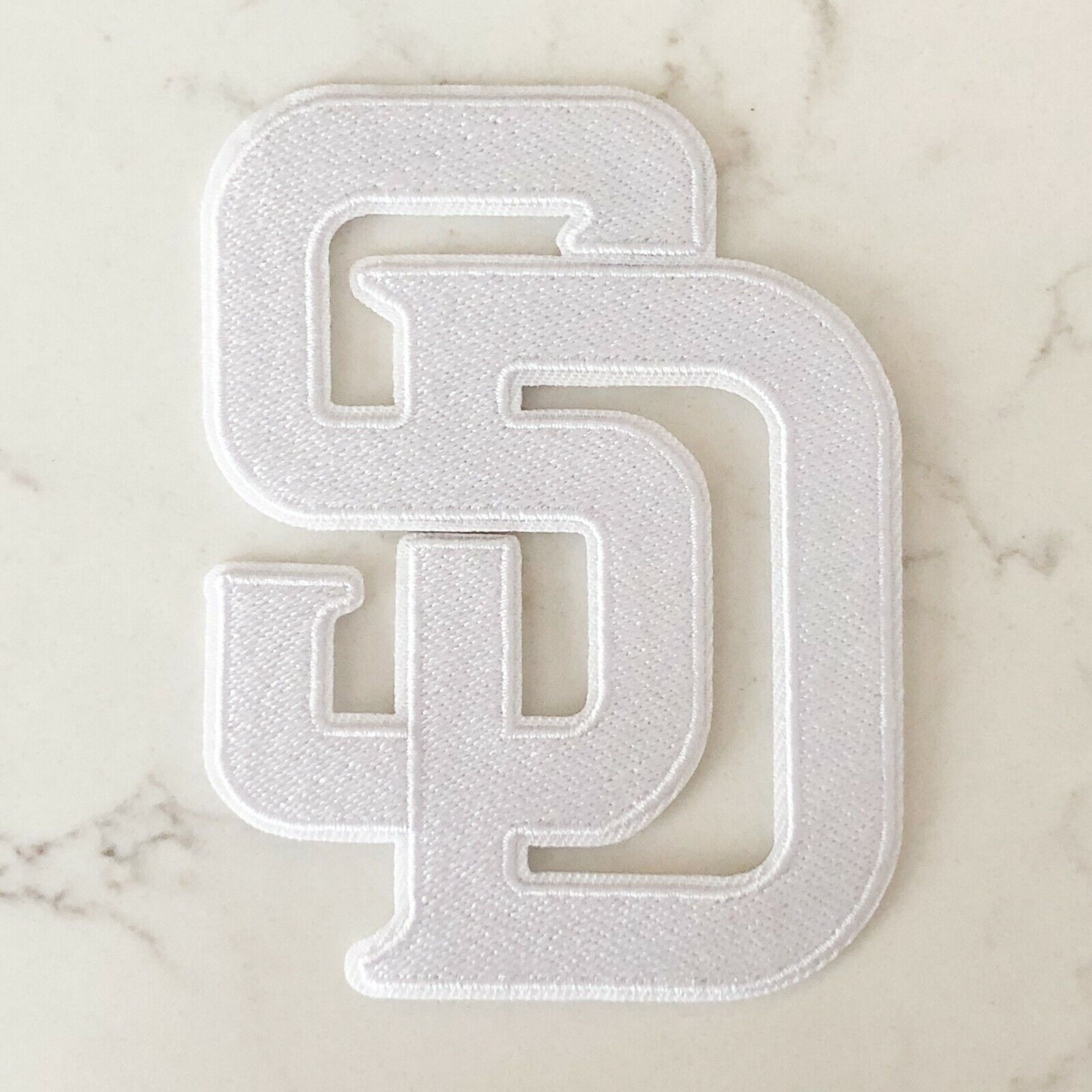 San Diego Padres SD Letters White Jersey Patch Iron or Sew San Diego Padres SD Letters White Jersey Patch Iron or Sew