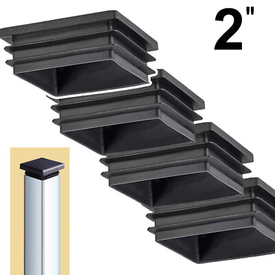 2'' x2'' Square Tube End Plug Plastic Tubing Cap Blanking Insert Pack of 4/8/12