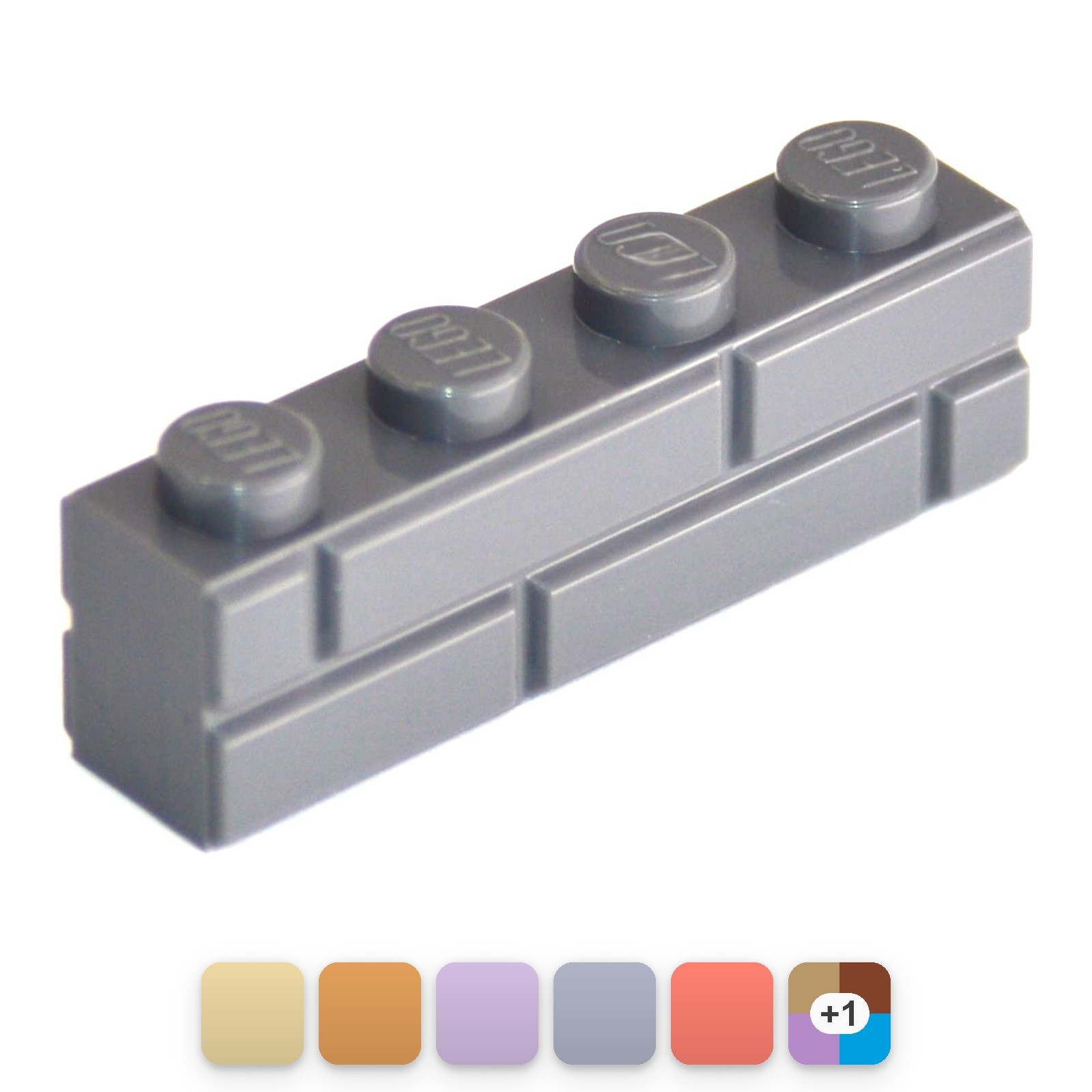 10x LEGO Stein modifiziert 1 x 4 mit Mauerwerk Profile…