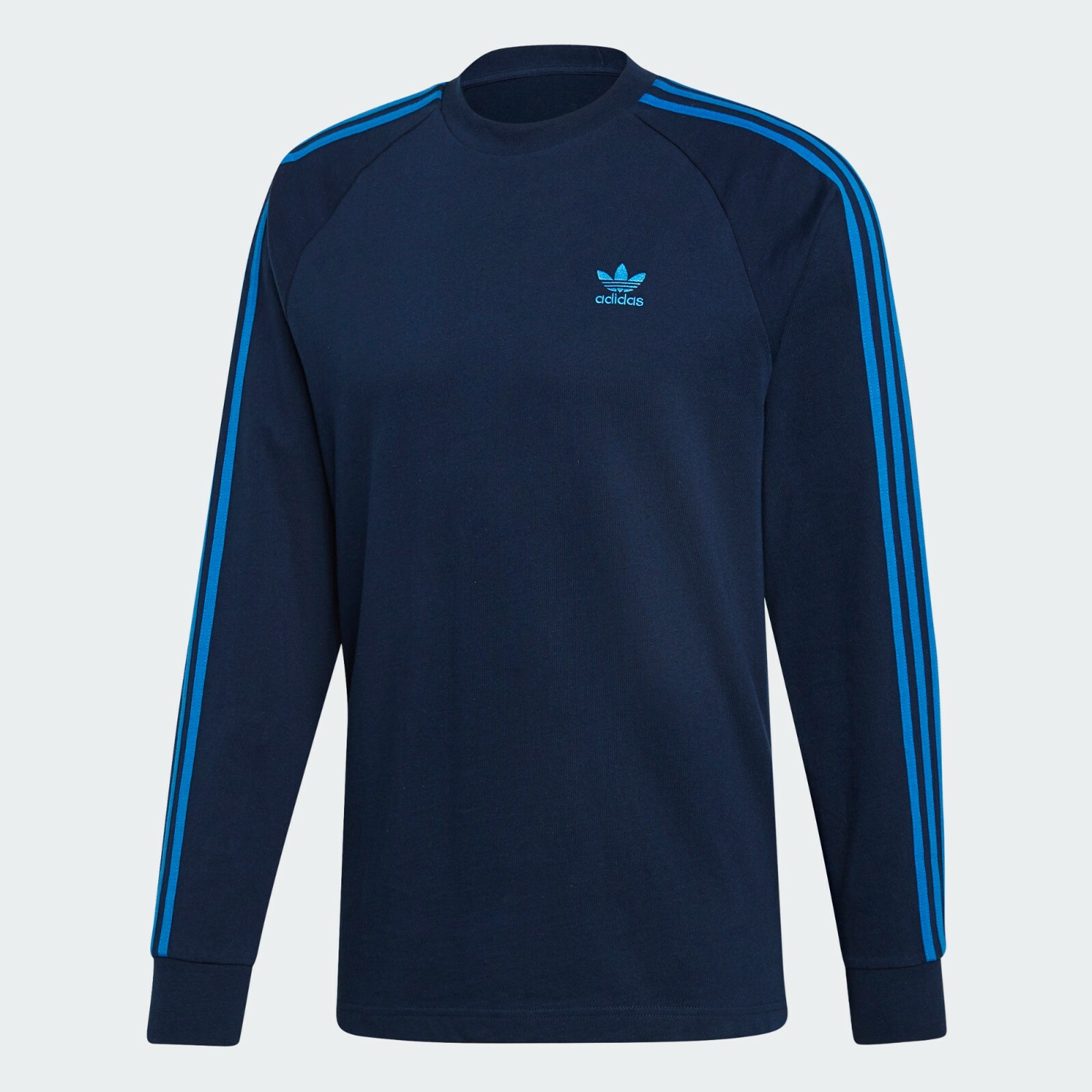 Adidas Originals 3 Stripe Long Sleeve Collegiate Navy T-Shirt Small Medium  BNWT | eBay
