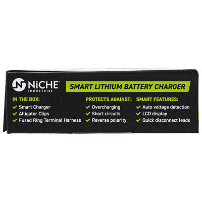 Smart Lithium Battery Charger Maintainer 1.5A 12V Li-ion LiPo LiFePo4 Motorcycle