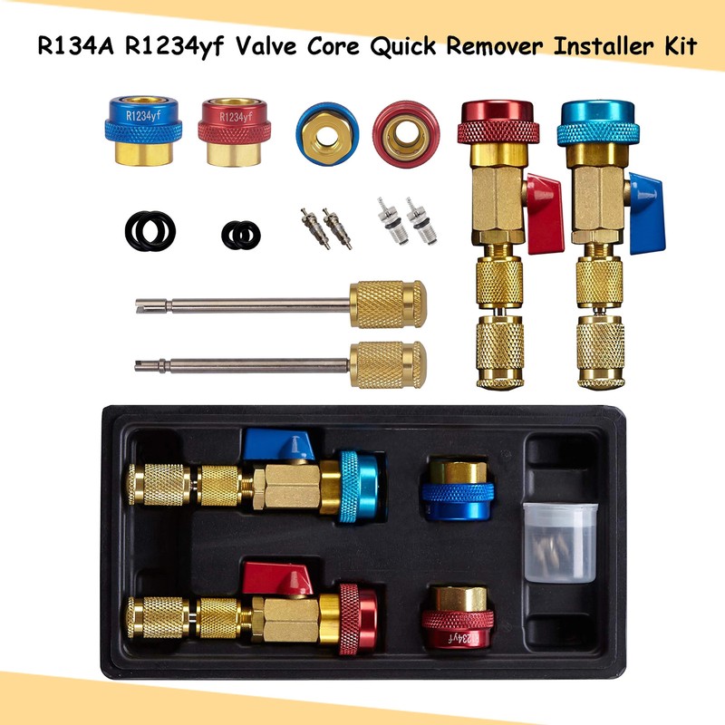 Automotive AC R134a R1234yf Valve Core Remover Installer Tool Set Air Condithoni