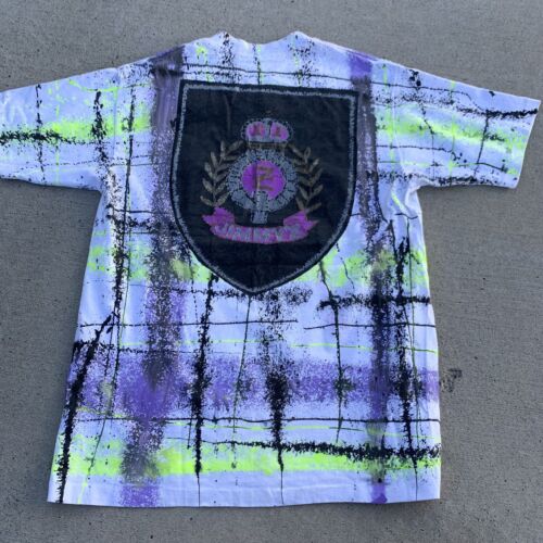 Vintage 80s 90s JIMMY'Z Surf T Shirt All Over Print Tie Dye