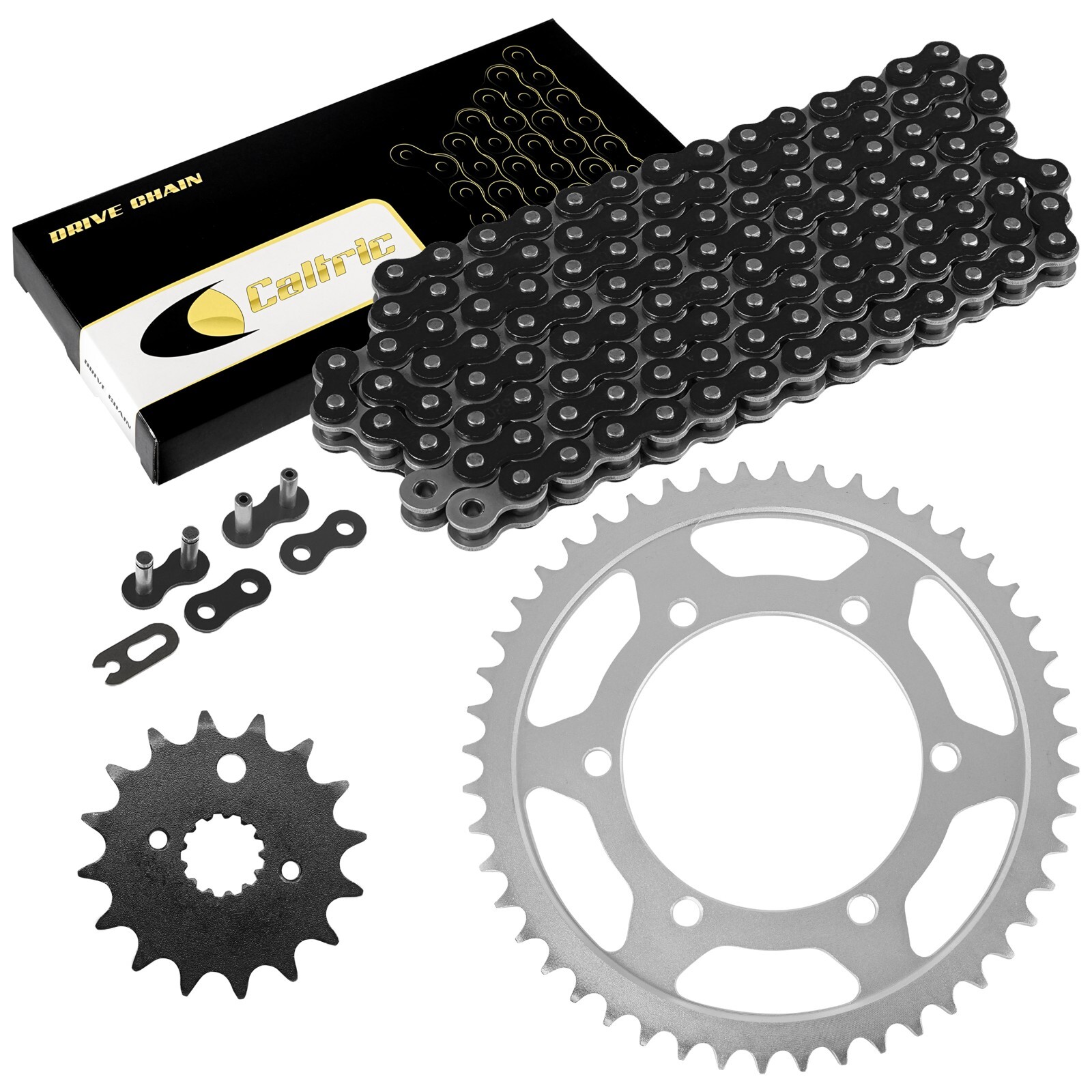Black Drive Chain And Sprocket Kit for Kawasaki Ninja ZX-6 ZX600E