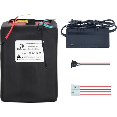 Lithium 52V 30Ah Ebike Batteries Lifepo4 Battery Pack for Scooter Motor 50A BMS