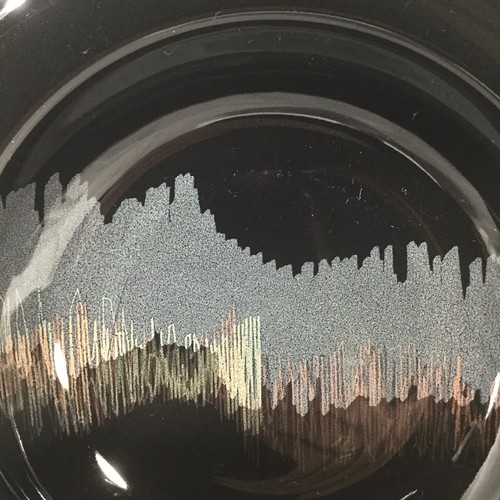 Arabia Finland Aurora Borealis Rimmed Soup Bowl 8” Black Cereal MCM