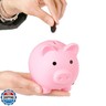 PandaEar Piggy Bank, Unbreakable Cute Plastic Coin Bank for Boys and Girls, Large Money Saving Bank, Shatterproof Pig Money Box, Fun Gift for Children Birthday, Christmas, Halloween (Pink)