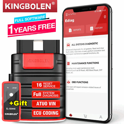 KINGBOLEN Ediag Bidirectional Diagnostic Tool All Brand Free OBD2 Scanner Coding