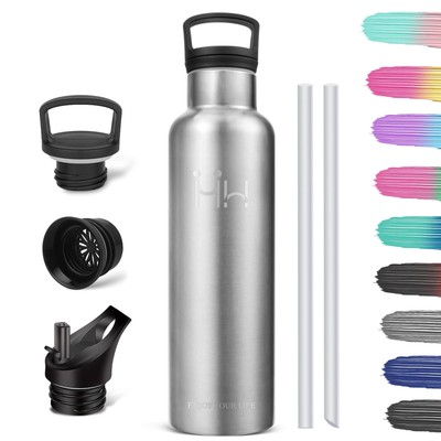 HoneyHolly 1L Edelstahl Trinkflasche Auslaufsicher Doppelwand Isolierflasche NEU