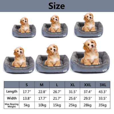 Pet Dog Cat Bed Calming Sleeping Kennel Puppy Super Soft Mat Pad Warm Nest