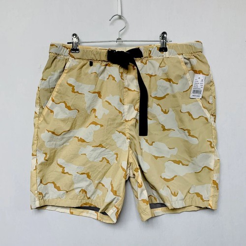 PACSUN 6 Нейлоновые (мужские размеры M) волейбольные шорты с поясом Dessert Camo, бежевые