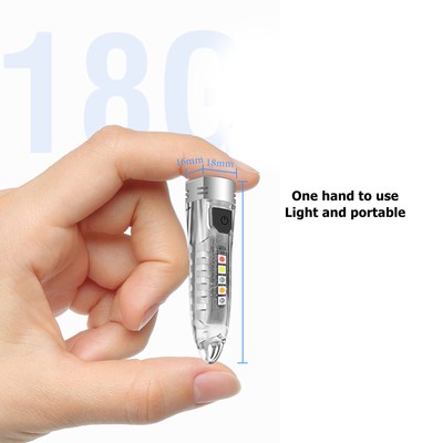 Portable Mini Keychain LED Light Torch Rechargeable IPX6 Type C Small Outdo BUN