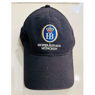Authentic Hofbrauhaus HB Hofbrau München Germany Beer Navy Blue Baseball Hat Cap