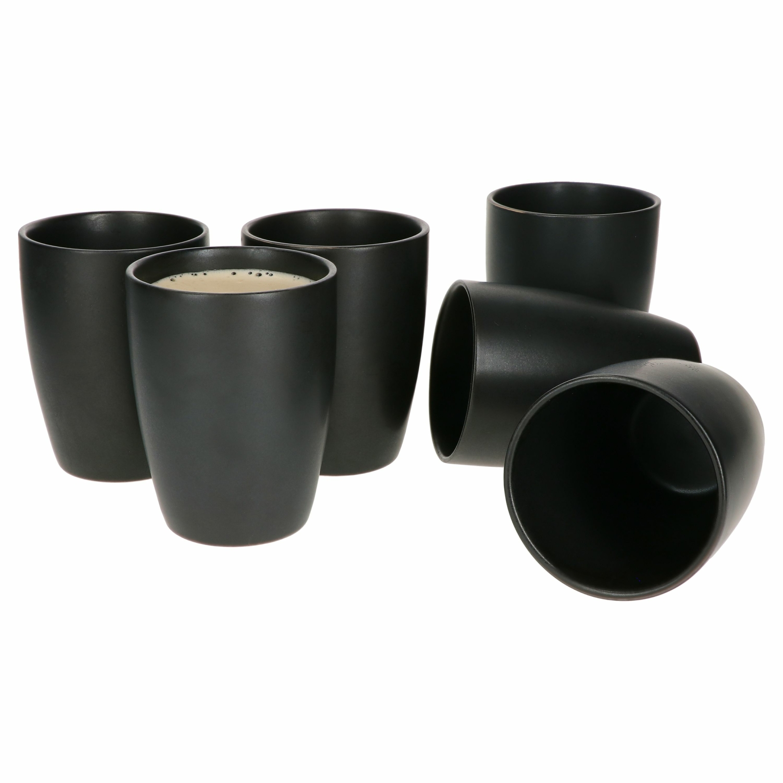 MamboCat 6er Set Kaffeebecher Leopard Lampart schwarz 300 ml ohne Henkel Becher