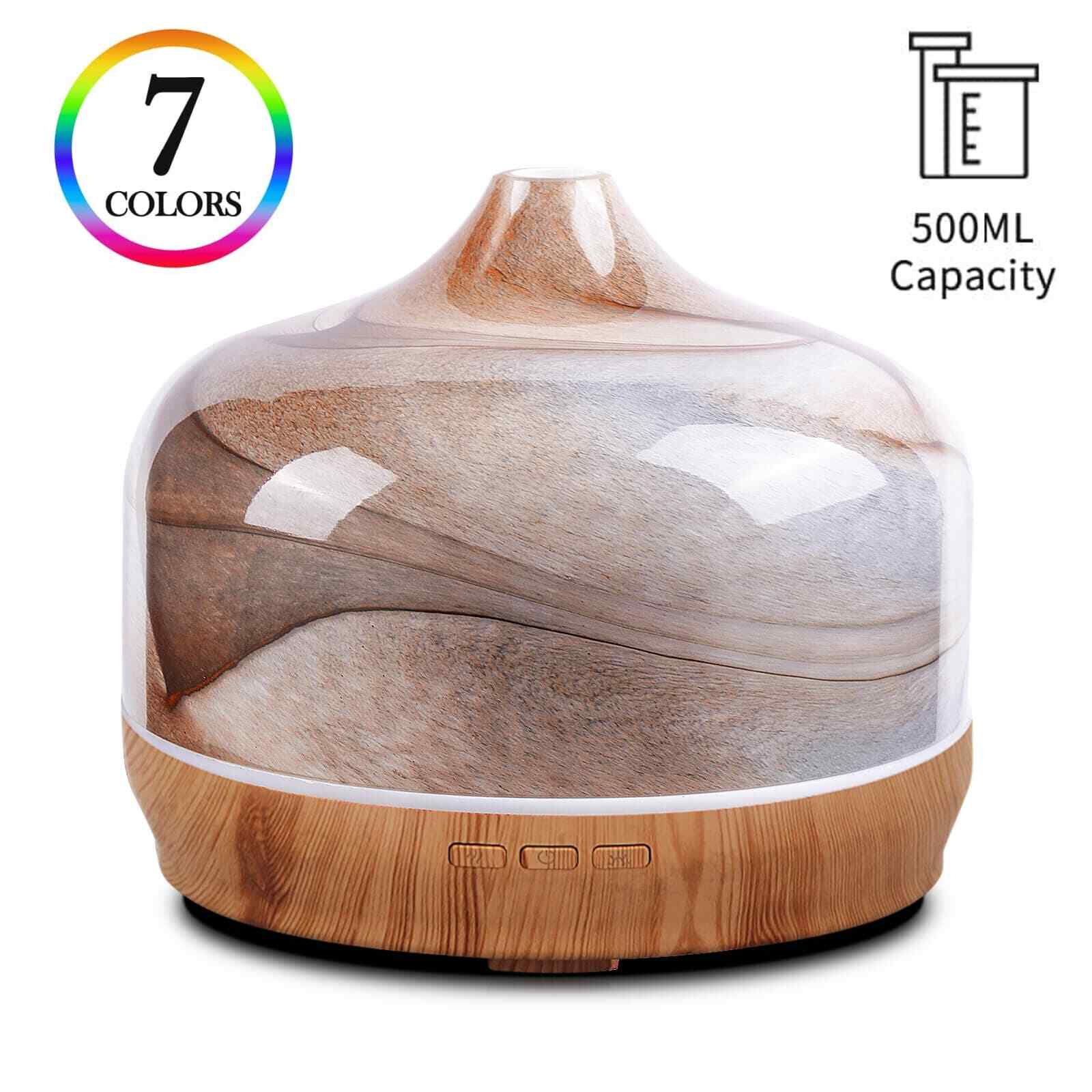 500ml Glass Essential Oil Diffuser Aromatherapy Ultrasonic C