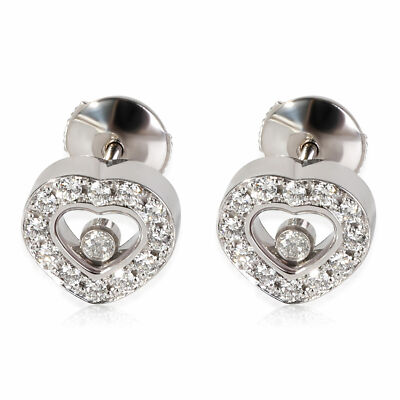14k White Gold 0.60 CTW Round Lab-Created Diamond Heart Shape Stud Earring