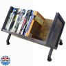 PUTNATRUE DVD and CD Storage Rack, Blu ray Storage Shelve Holds Up To 28 DVD Cases, Wooden Media Holder also Used for CDs, Video Game, Vhs Taps Storage, Retro Style Desktop organizer