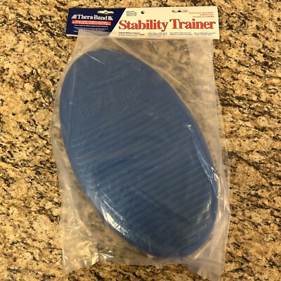 THERABAND Stability Trainer Pad Intermediate Level Blue Foam Pad Balance Trainer