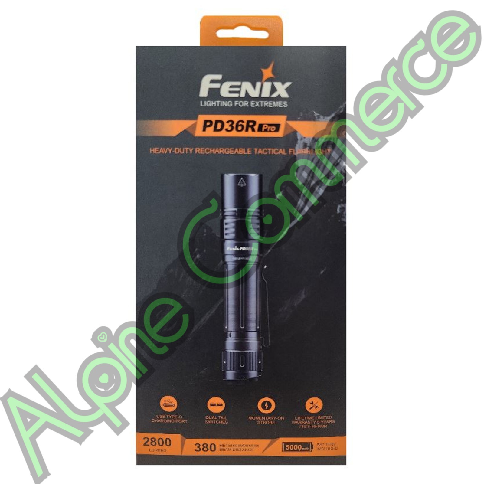 Fenix PD36R Pro 懐中電灯 2800ルーメン Fenix PD36R Pro 2800 Lumen USB Rechargeable LED Tactical