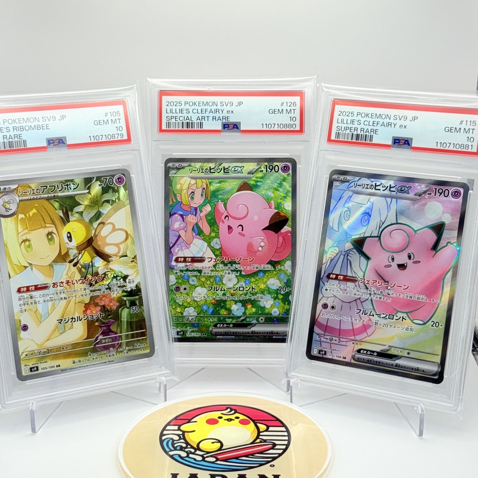 PSA 10 2025 Pokemon Japanese #105 115 126 Lillie's Clefairy