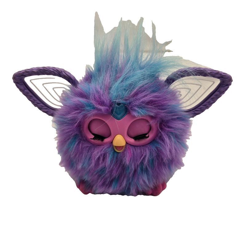 Furby Hasbro 2023 Purple Tie Dyed Voice Interactive Plush Toy