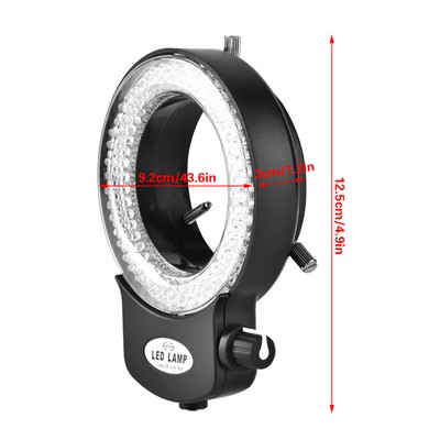 Adjustable Brightness LED Ring Lamp High Brightness Microscope Camera Light OSI