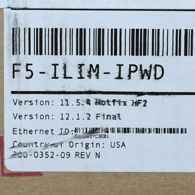 F5 Networks F5-BIG-LTM-4200V Local Traffic Manager 4200v 16GB MEM Max SSL COMP