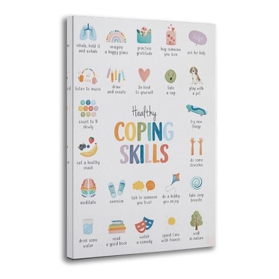 Healthy Coping Skills Poster,  Calming Strategies, Mental Health, Poster