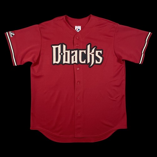 アソス DIAMOND CRAZY SS JERSY　Solitaire Red Vintage Arizona Diamondbacks Jersey Men XL Majestic Red
