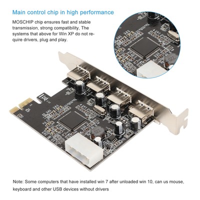 PCIe To USB2.0 Expansion Card For Desktop Chassis ERT