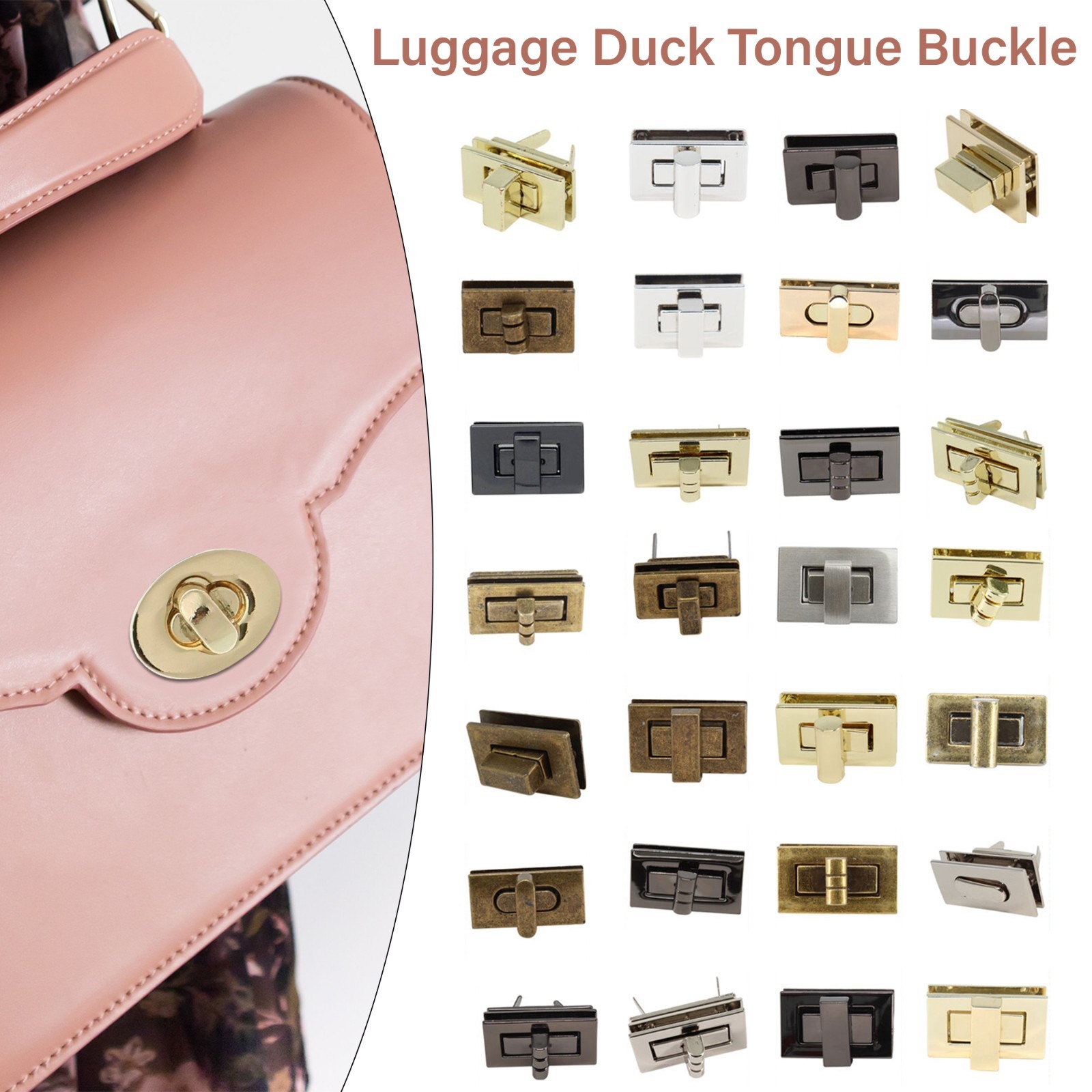 Twist Turn Lock Clasp Fasteners Mixed Sizes Handbag Purse Craft 100pcs Job Lot