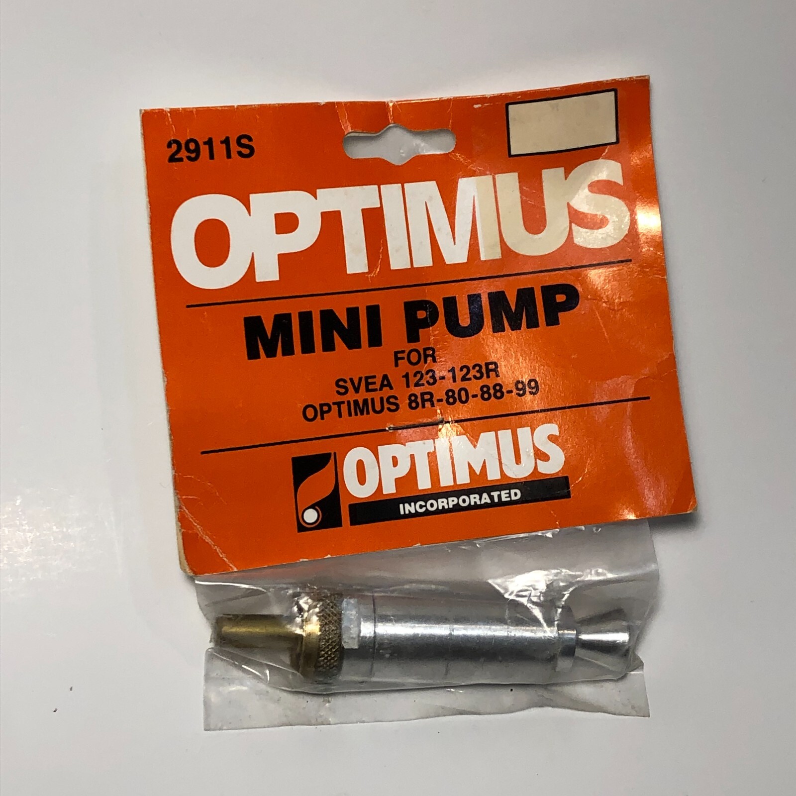 Optimus 2911S Mini Pump & Fuel Cap for Svea 123 R - 8R 80 88