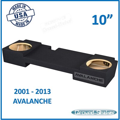 Chevy Avalanche sub box 2001 - 2013 10'' Dual Subwoofer Enclosure Car Audio