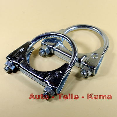 2 x Auspuff Schelle für Abgasanlagen , Montageschelle ,Bügelschelle / M8 Ø 50 mm