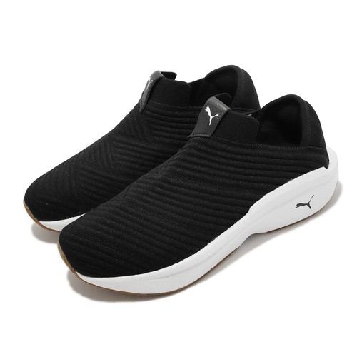 Женские кроссовки Puma Enlighten Wns Black White Slip On для бега 376446-02