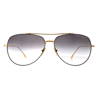 Pre-owned Dita Sunglasses Flight 004 7804 A Black Yellow Gold Dark Gray To Clear Gradient