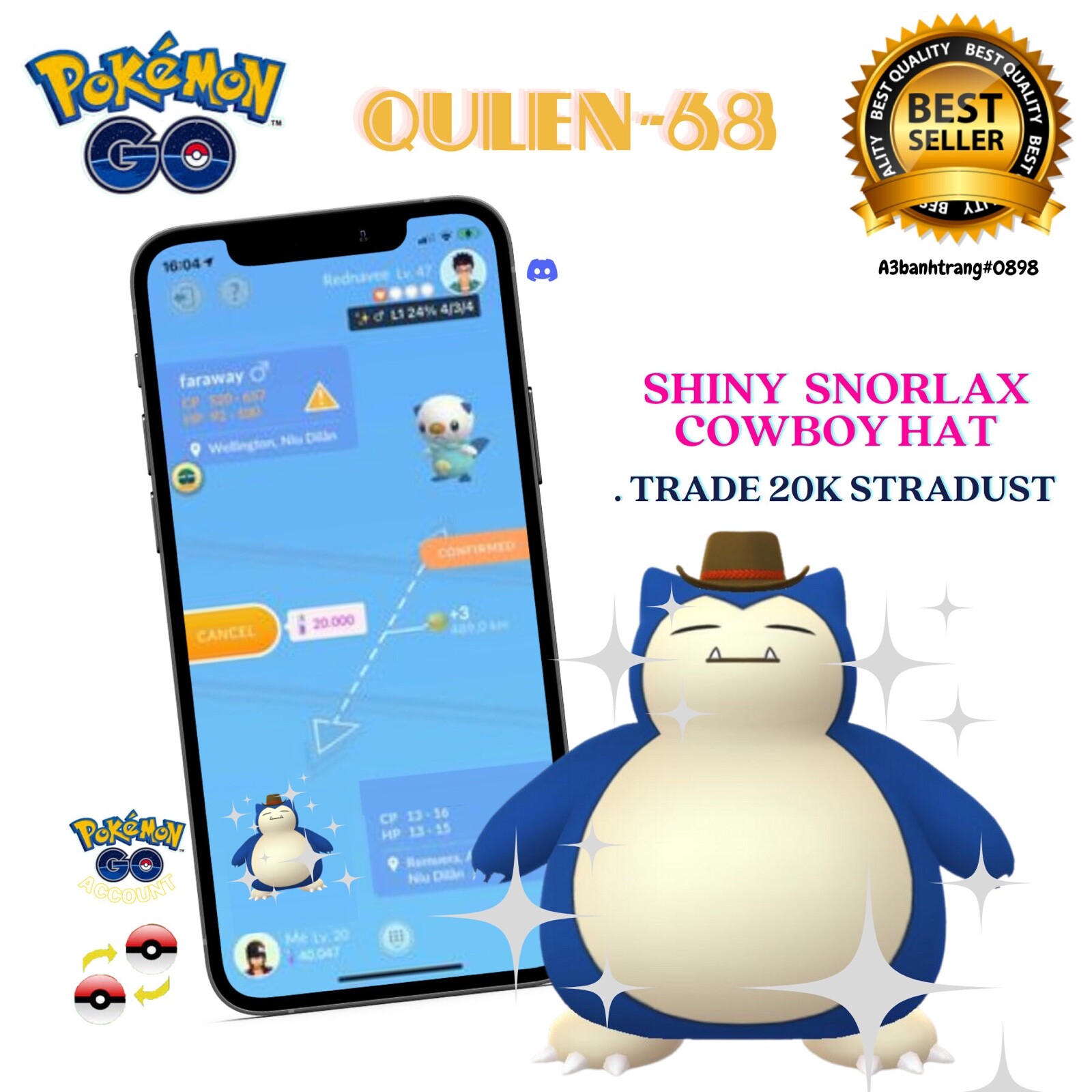 ポケモンGO Pokémon Go - Shiny Snorlax Cowboy Hat - trade20k stradust