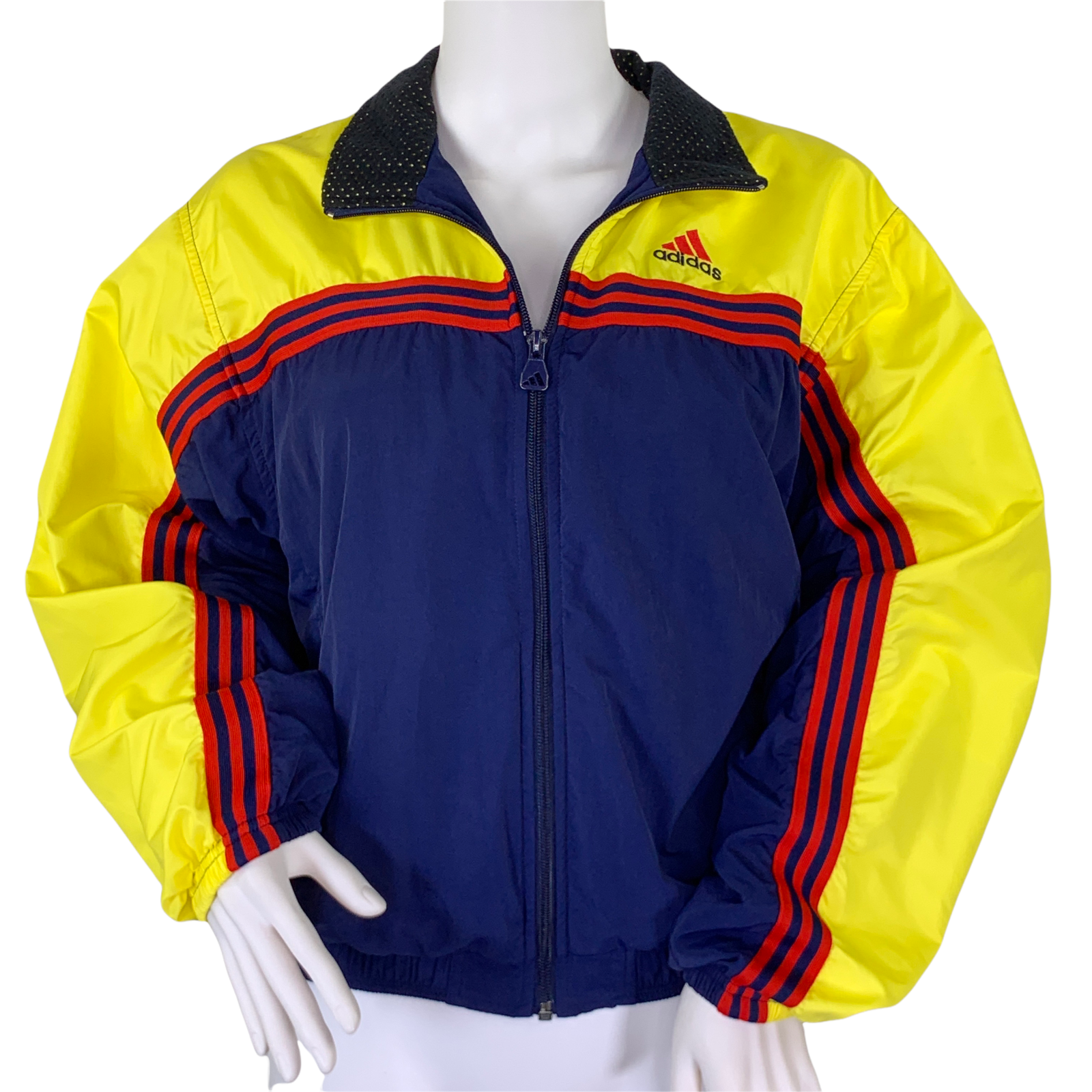 【特別送料無料！】 VTG 90s Y2K Adidas Lined Full Zip Womens Track Jacket Yellow ウォーキング・ランニングウェア